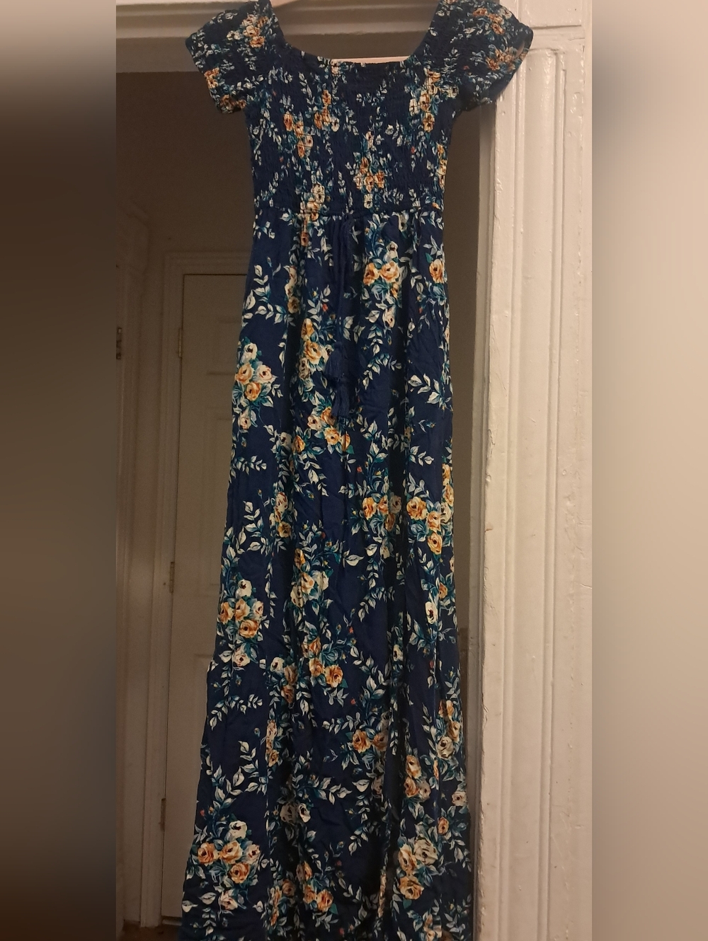 Band Of Gypsies Floral Smocked Maxi Dress